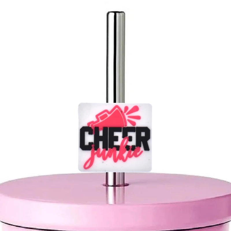 Cheer Life Straw Topper Cheerleader Cheer Mom Cover for 