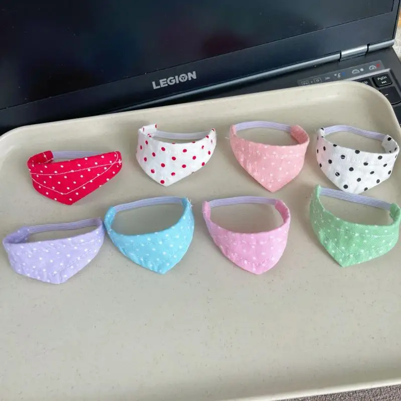1Pc 22 Kinds Cute Mini Saliva Towel Doll Clothes Suitable For 10cm Cotton Doll Triangle Scarf Decoration