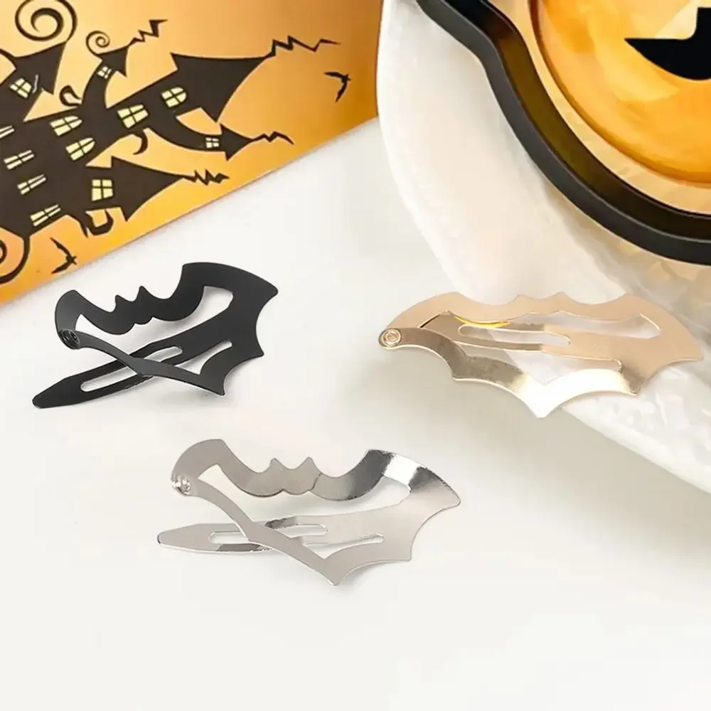 10/20Pcs Bat Shape Halloween Bat Hair Clips Halloween Theme Masquerade Furry Bat Hair Clips Metal Fun Hair Clips