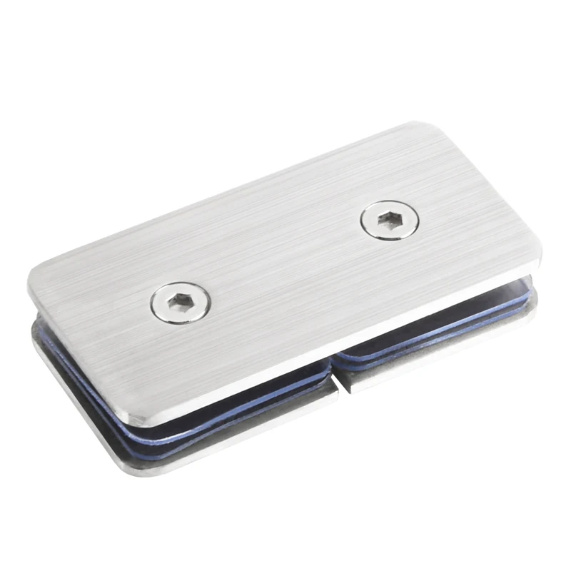 1pcs 304 Stainless Steel Glass Clamp Bracket Holder Heavy Duty Clam Shelf Clip Support Shower Room Mirror L-Camp Bathroom Clip