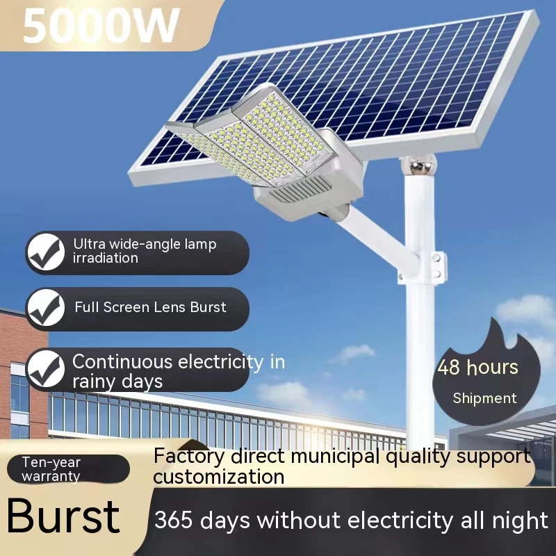 

500000 Lumen Outdoor Powerful Solar Light IP65 With Motion Sensor Solar Street Light for Sunlight Light Garden Garage House