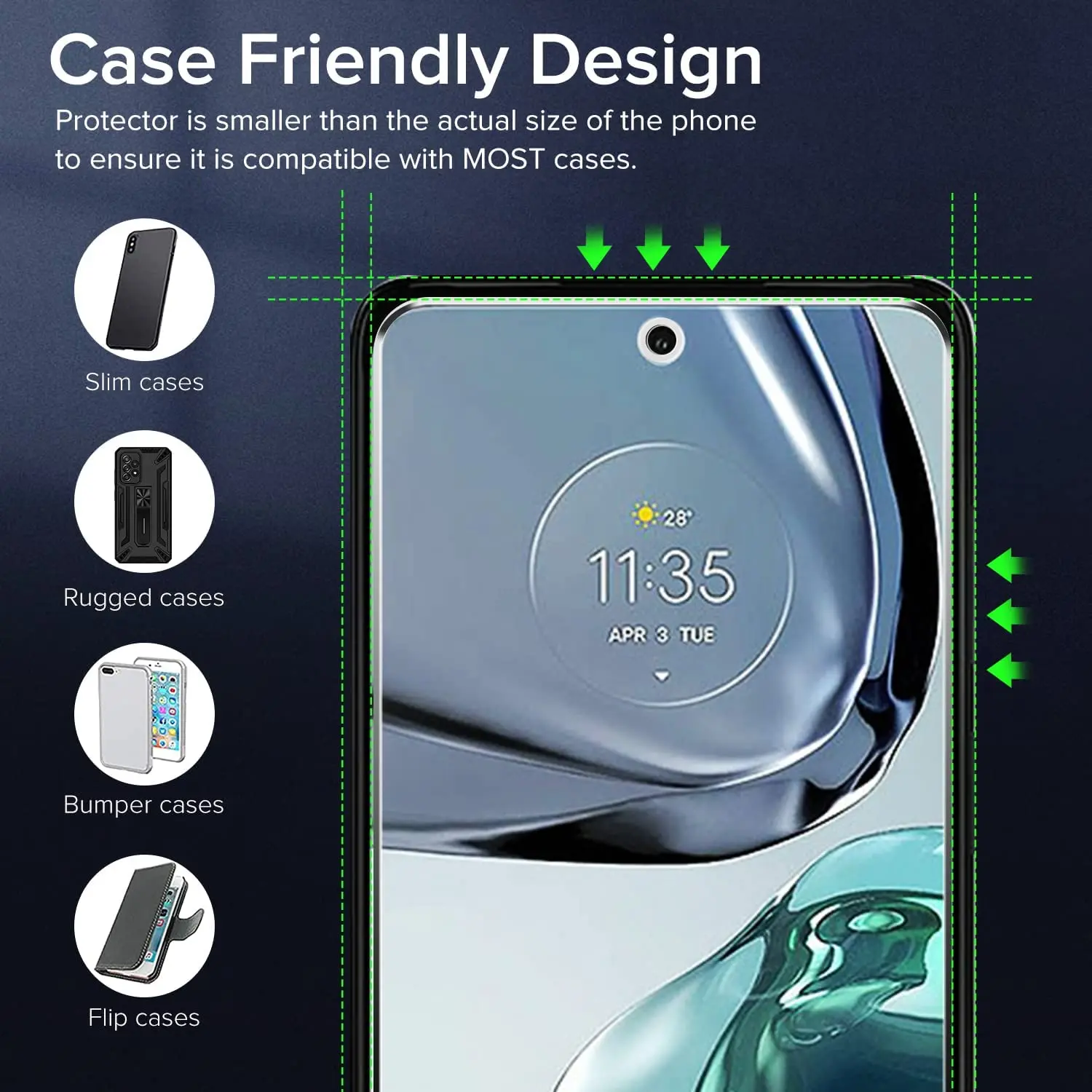Premium HD Tempered Glass Screen Protector Film - 2/4 Pack
