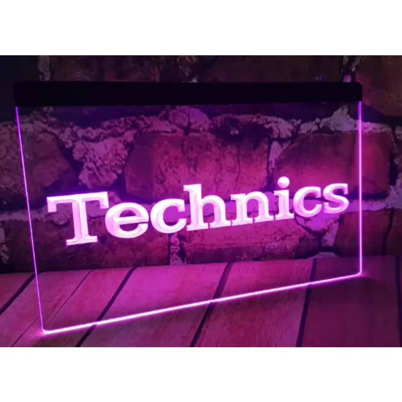 technics logo new NR beer bar pub club 3d signs led neon light