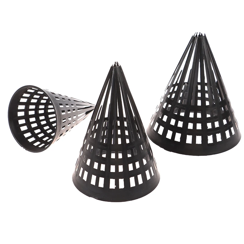 5Pcs 블랙 테이퍼형 입구 낚시 그물 Finless Eel Loach Trap 낚시 케이지 뚜껑 내구성 플라스틱 태클 케이지 뚜껑 낚시 액세서리
