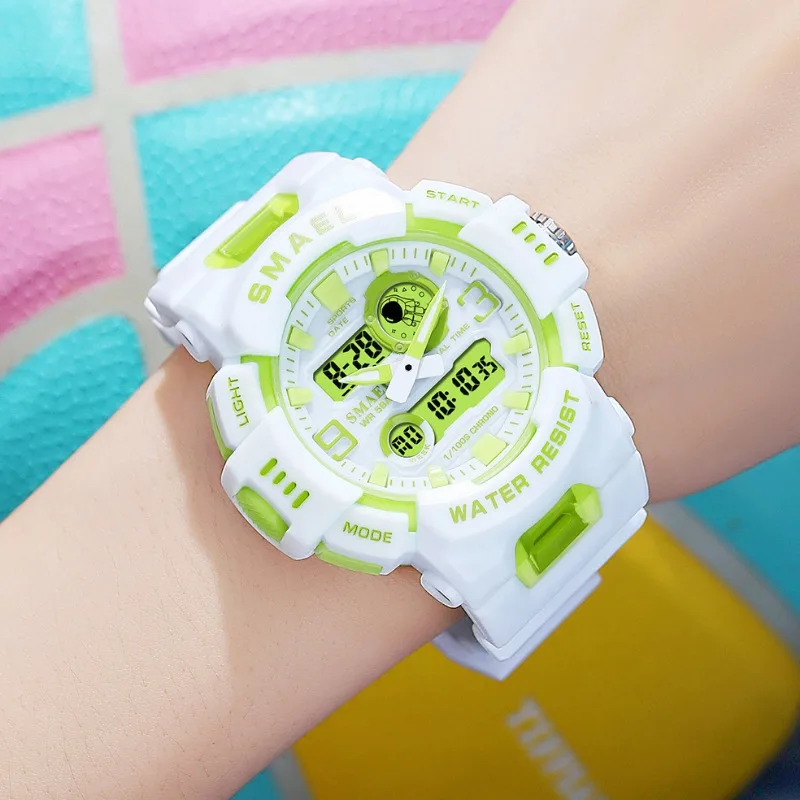 Student Sports Watch Waterproof  Youth Clock Candy Sports Multi Functional Electronic Watch Boys and Girls Stopwatch Relogios