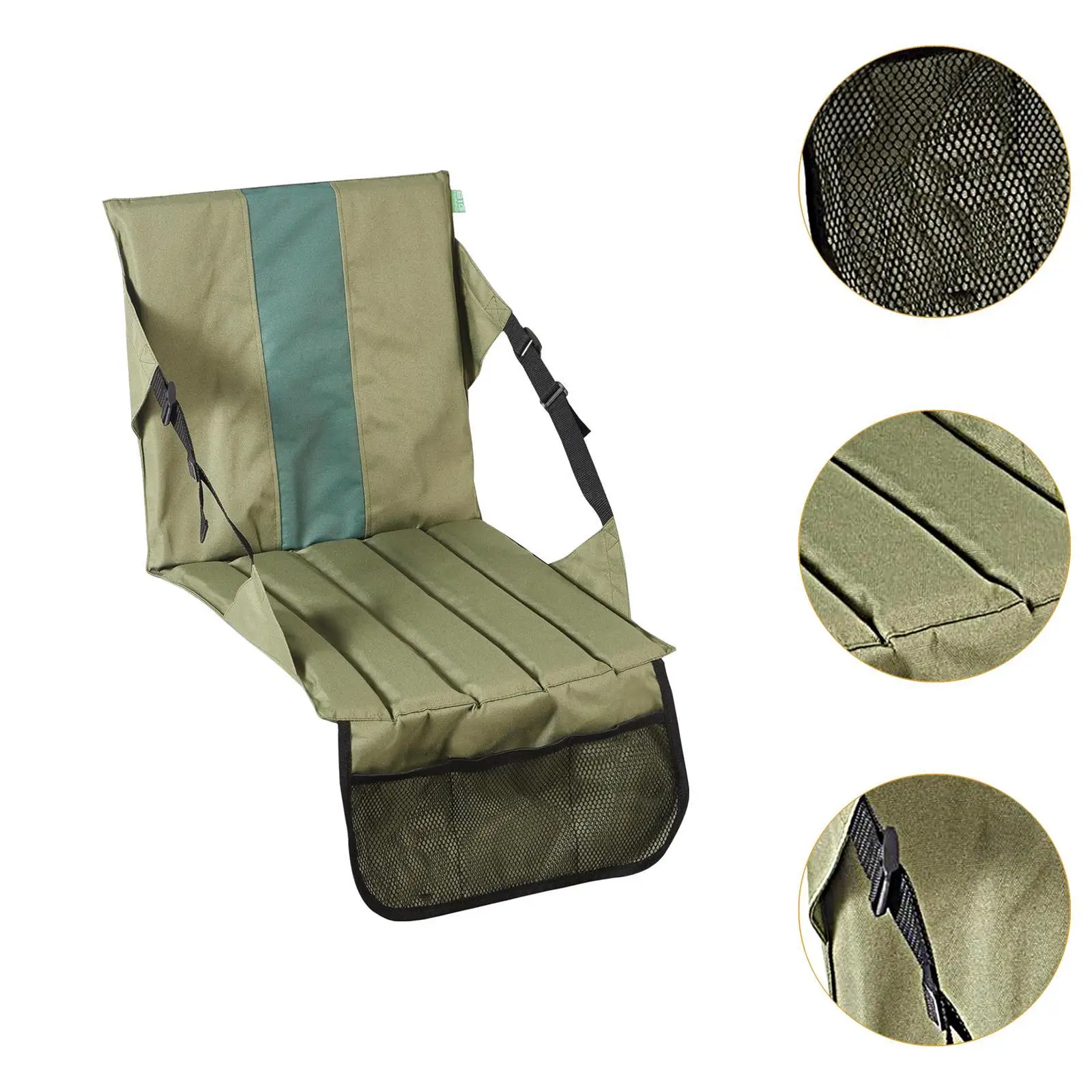Stadium Seat Cushion Camping Seat Pad Foldable Camp Chair Sturdy with Back Support for Beach Parks Stadium Seat Cushion Camping Seat Pad Foldable Camp Chair Sturdy with Back Support for Beach Parks