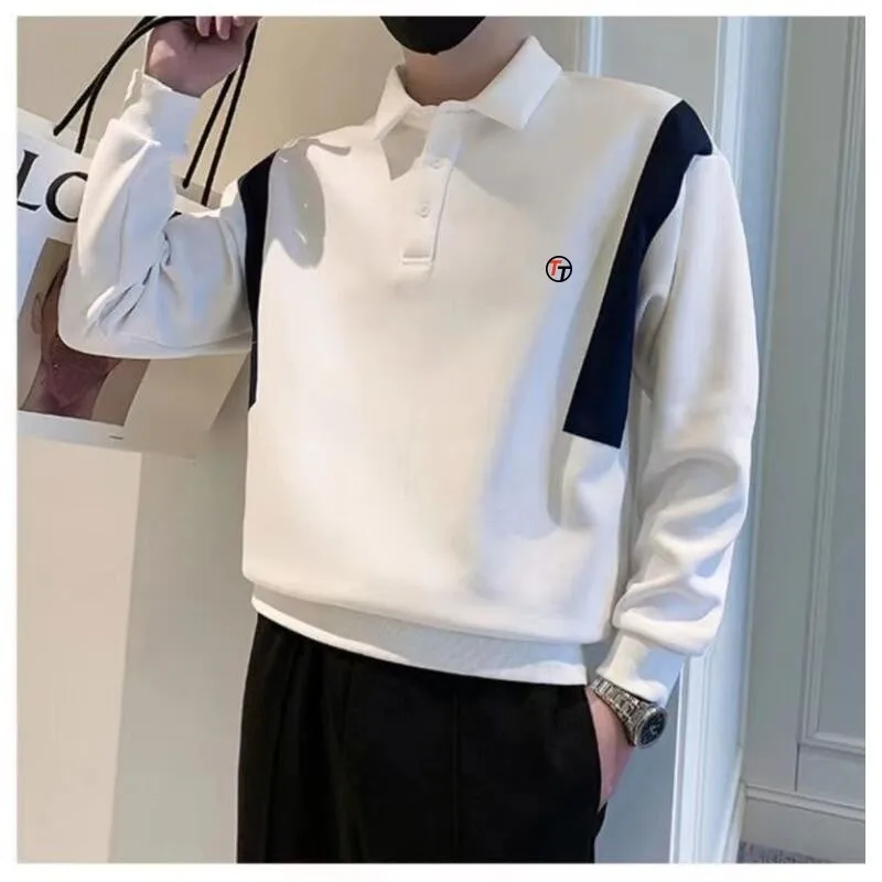 

2024 new golf wear, spring men's lapel golf POLO shirt, high quality stylish and comfortable golf T-shirt, men's running wear