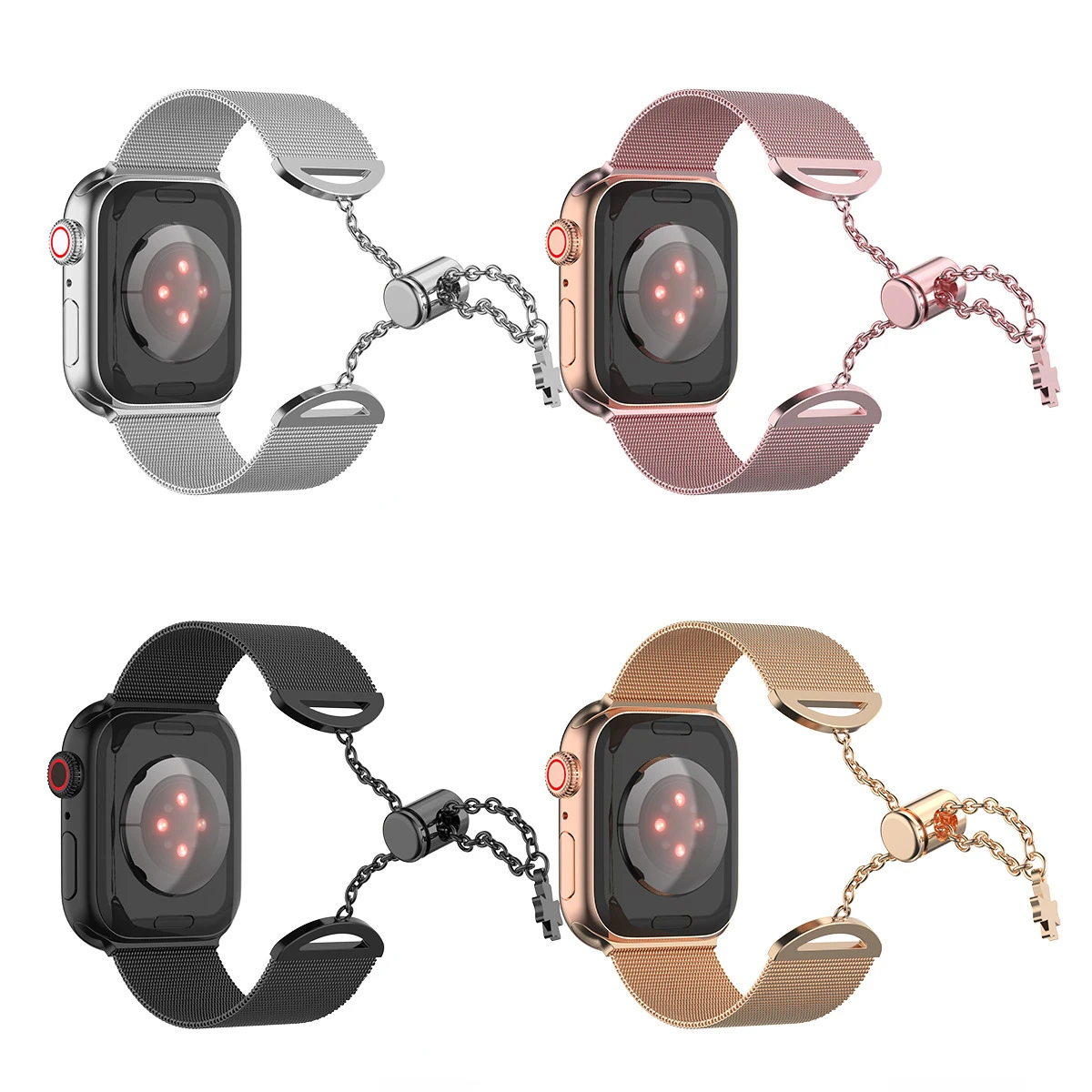 

Stainless Steel Belt Strap for Apple Watch Series 7 41mm 45mm Correa 38mm/42mm Adjustable Bracelet IWatch 6 5 4 3 Se Band