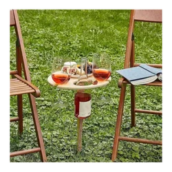 Dobrável mesa de vinho ao ar livre com mesa de trabalho mini portátil dobrável mesa de vinho para jardim ao ar livre viagem praia jardim mobiliário