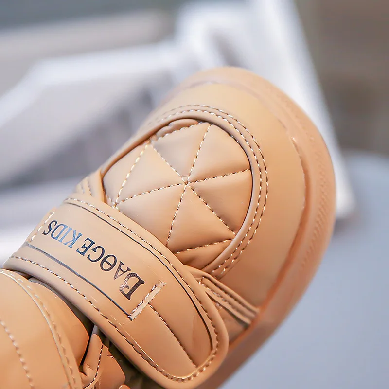 Scarpe invernali per bambini 2024, in pelle e pile, con suola in gomma morbida, alla moda, all'aperto, calde, per bambine_voghion.com