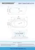 Non-slip bathtub Bathtub Comfortable chic design easy to maintain durable solid brass brushed gold drain modern design bathtub 6