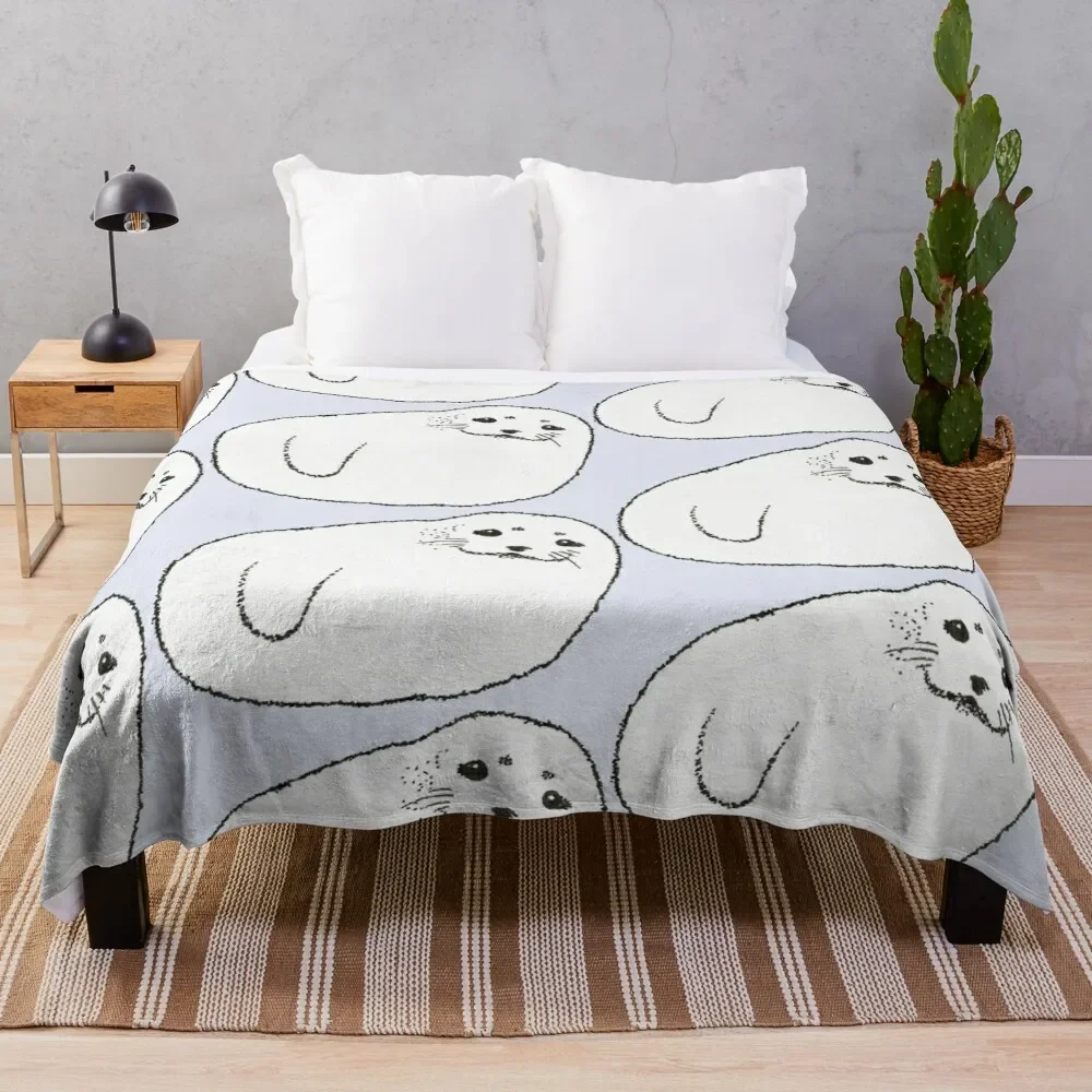 

Cute Harp Seal Pup Throw Blanket christmas decoration for winter Blankets