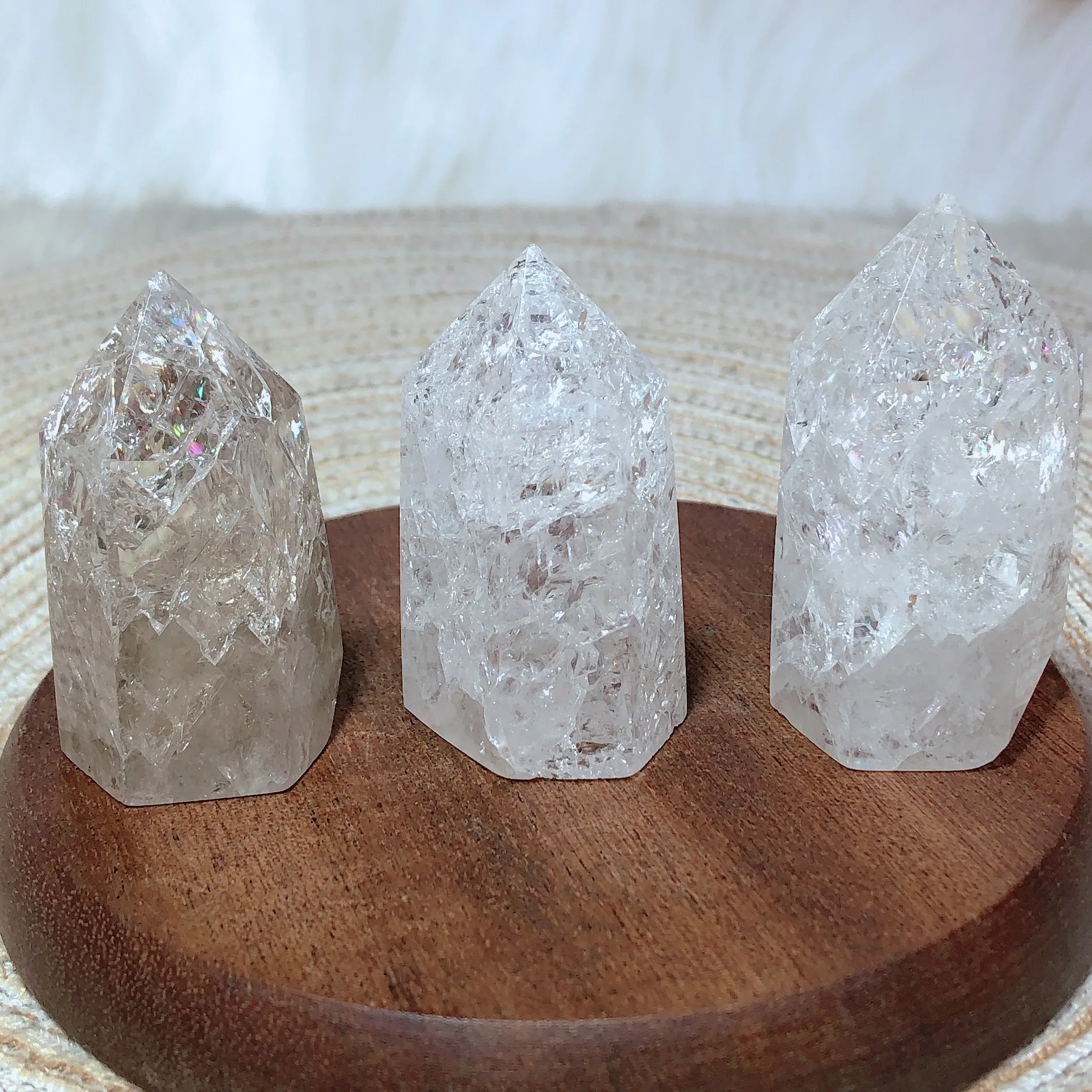 天然石クリスタルクラックル,クォーツタワー,癒しの宝石,高品質の家の