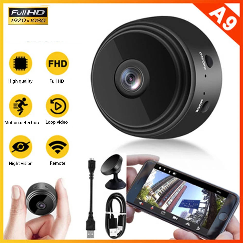 A9 Mini Camera Smart Home WiFi HD Night Version Security Protection Micro IRWireless Mini Camcorders Video Surveillance Camera used camcorders for sale