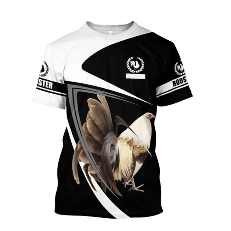 

Men's T Shirt For Men Clothing Oversized Tees Shirt Unisex Rooster Graphic 3D Printed Summer Casual Short Sleeve Tops Street