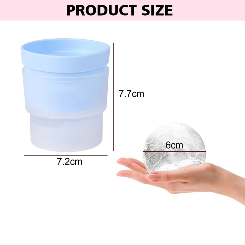 4pcs Ice Ball Maker Whiskey Cocktail Ice Cube Tray Silicone Ball Shape Ice Mold Kitchen Gadgets images - 6
