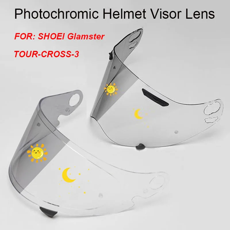 Visiera Fotocromatica Per Shoei Glamster Cpb-1V Tour Cross3 Retro Casco Visiera Lente Capacete De Moto Lente Autocromatica Casco Scudo