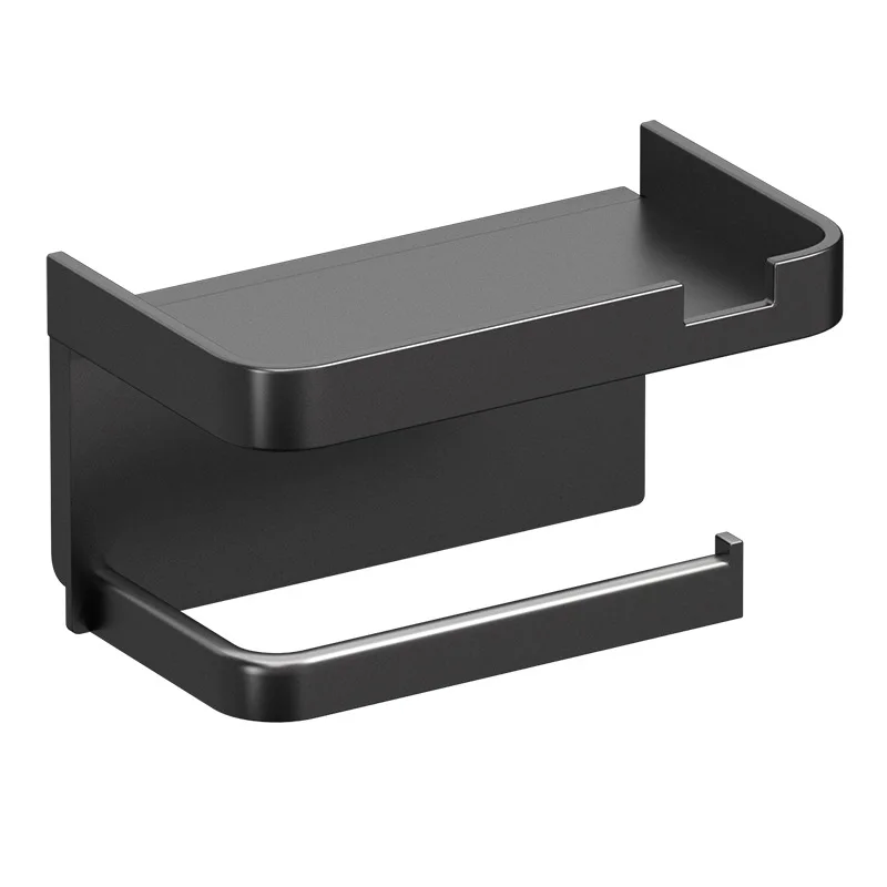 Wall Mounted Toilet Paper Holder Rustproof Thickened Plastic Storage Rack For Bathroom Kitchen Toilet Paper Roll Holder 6