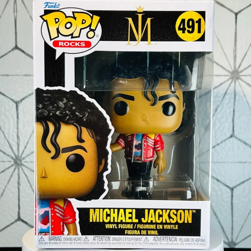 Funko Pop Rocks Michael Jackson Beat It Action Doll Model #491 Vinyl Sculpture Dolls Limited Edition Collection Fan Gifts