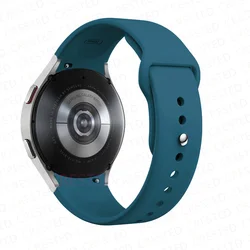 Silicone Sport Band Strap - Premium Adjustable Wristband for Watch 4 classic 46mm (Rock green)