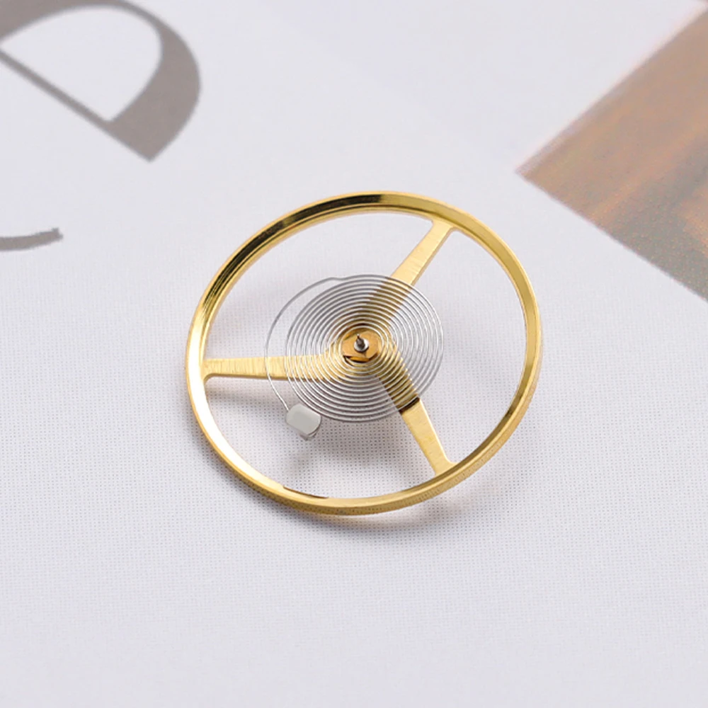 Gold Balance Wheel with Hairspring - Watch Movement Accessory