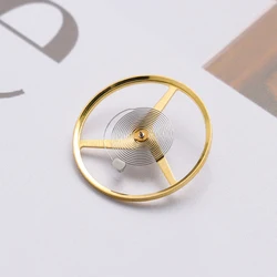 Gold Balance Wheel with Hairspring - Watch Movement Accessory (1PCS)