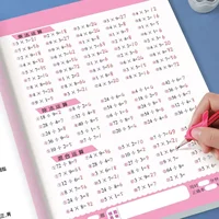 63 Pages Children Multiplication Practice Workbook Learning Mathematics Textbook Handwritten Arithmetic Exercise Books for Kid