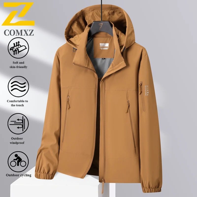 EiAO windbreaker Couple's Softshell Winter Waterproof Windproof Fleece-Lined Outdoor Coat for Hiking Camping Fishing 2025 Trendy