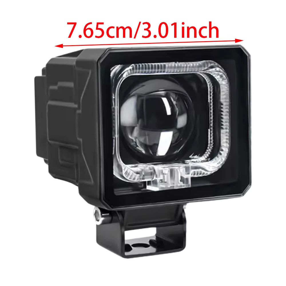 2개 LED 프로젝터 스포트라이트 안개등 운전등 알루미늄 합금 화이트/레드/블루 LED 작업등 헤드라이트 DRL 자동차 트럭 SUV용
