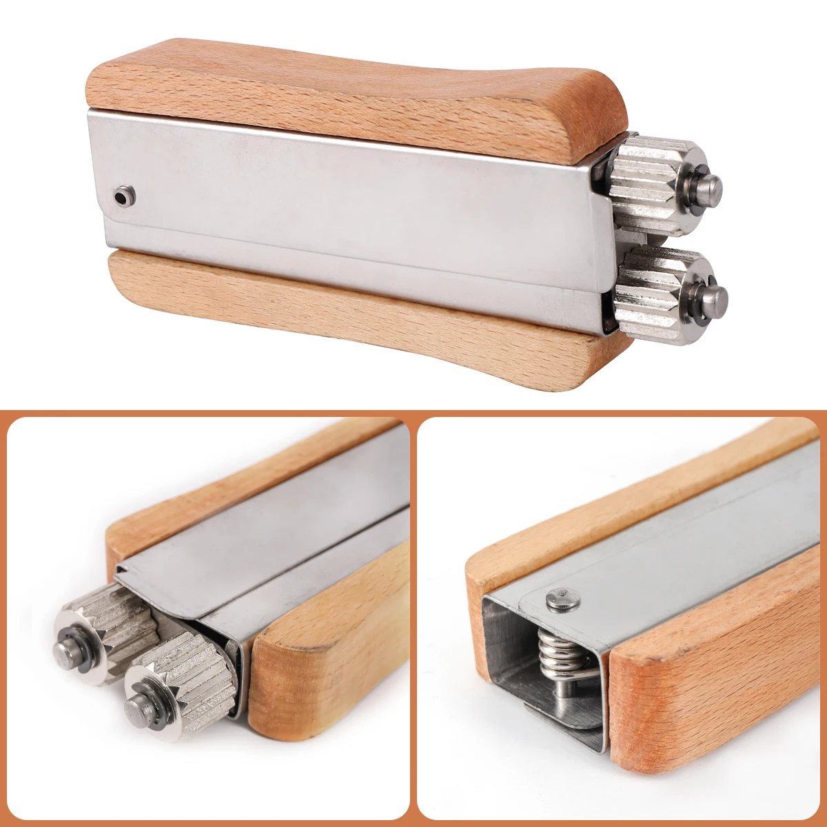1Pc Stainless Steel Honeycomb Wire Tensioner Wooden Handle Nest Frame Wire Tensioner Frame Beehive Nest Plier Straightening