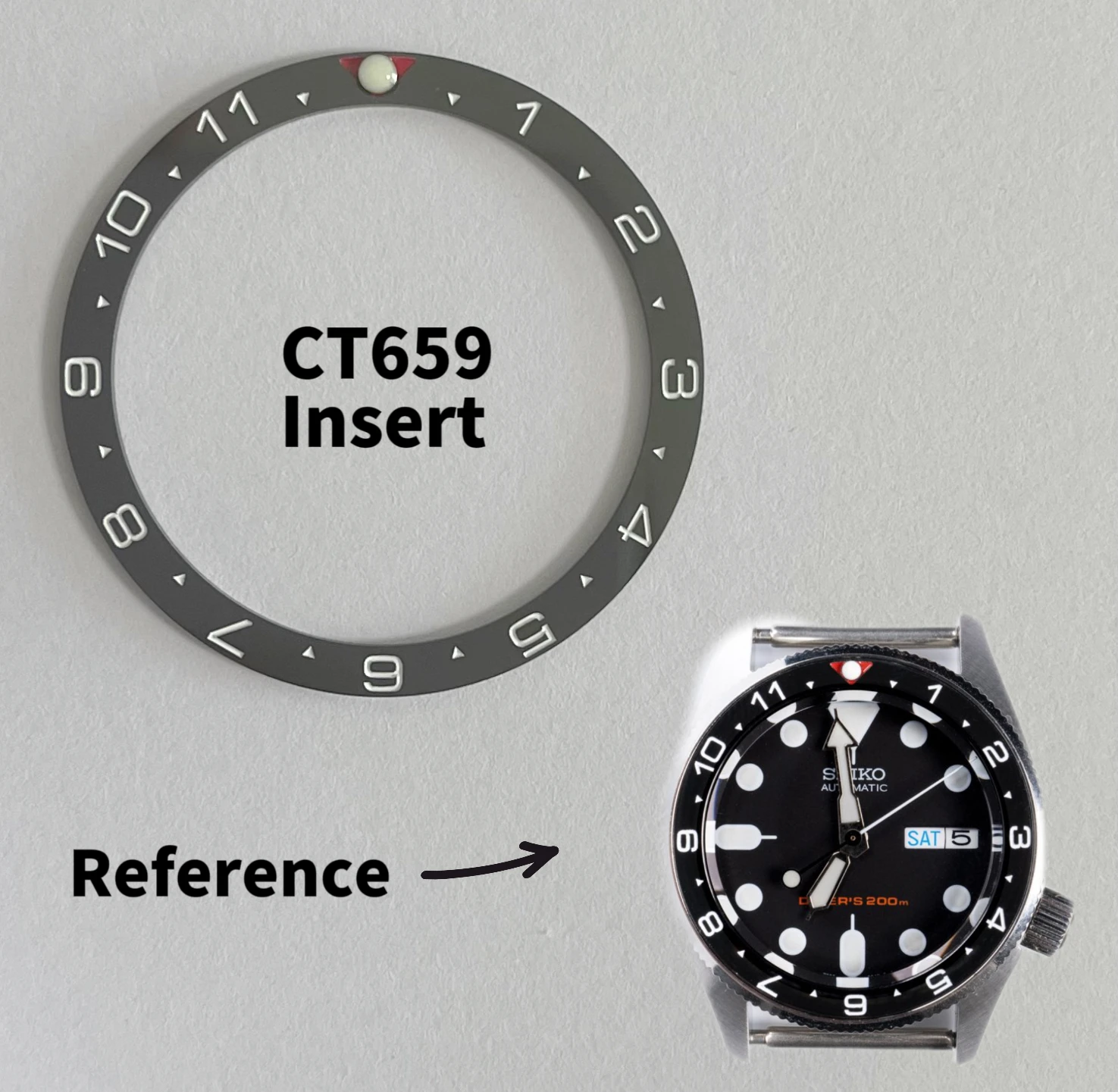 Inserti Con Castone Piatto In Ceramica Per Skx013 Skx015 Mod Di Ricambio (10 Disegni)