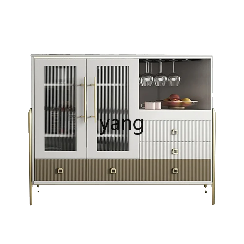 

CX Modern Light Luxury Solid Wood Tea Cabinet Restaurant Side Cabinet Multi-Function Wine Storage Cabinet