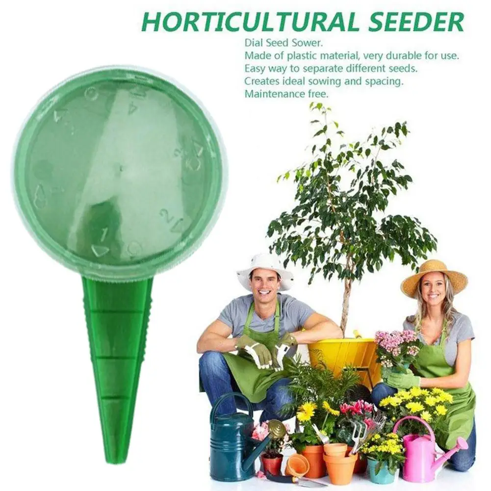 Plant Seed Sower Seed Dispenser Sower 5 File Adjustable Flower Seeder Tool Garden Planter Hand Dial Grass Seeder For Garden So D8B0