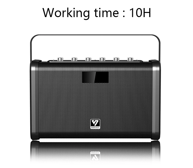 SHENGYOU Q8 Portable Audio Player subwoofer 60W Stage and Outdoor Party Karaoke Player wireless mic classroom teaching speaker