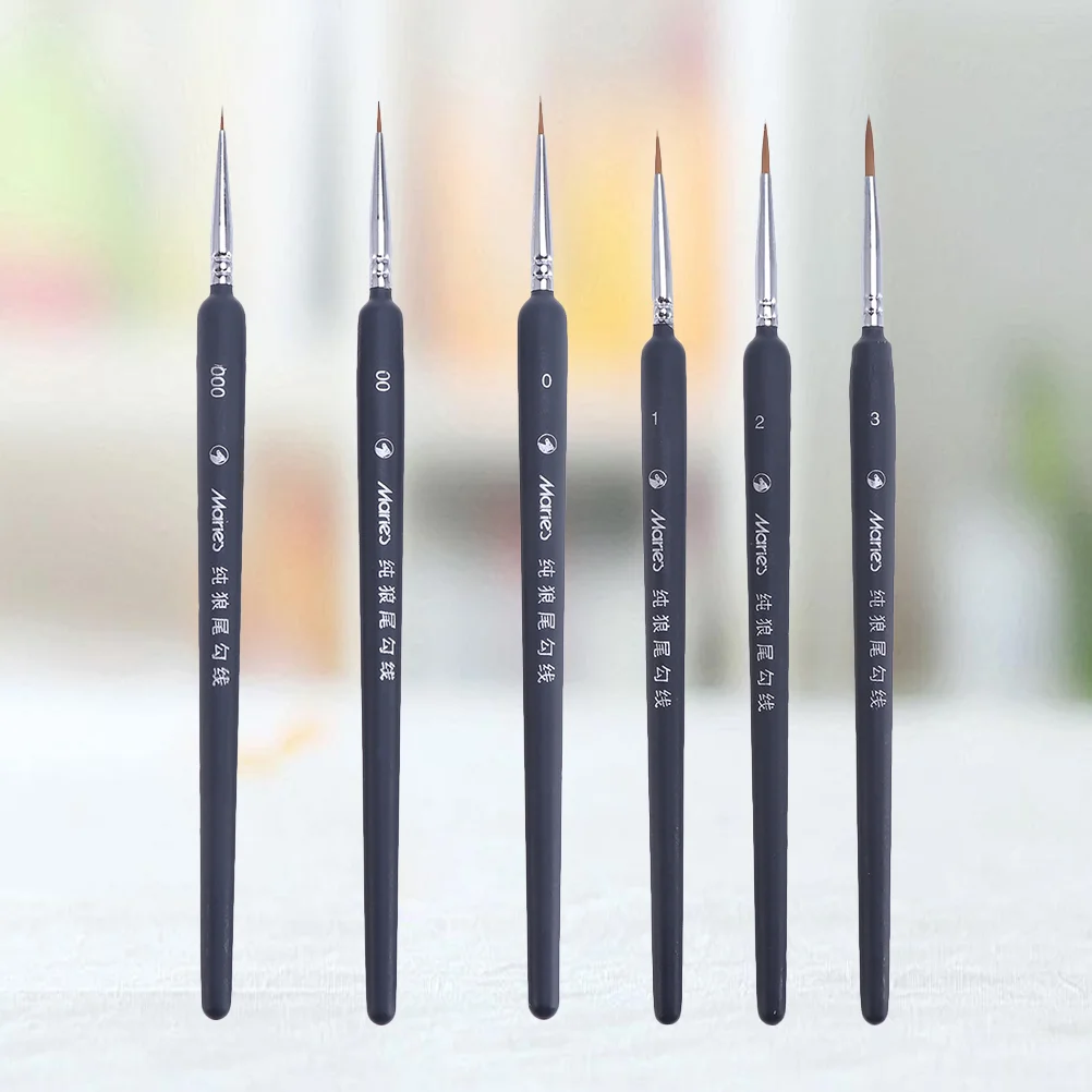 3/5/6/9PCS Miniature Paint Brush Set Professional Nylon Brush Acrylic Painting Thin Hook Line Pen Art Supplies Hand Painted A3