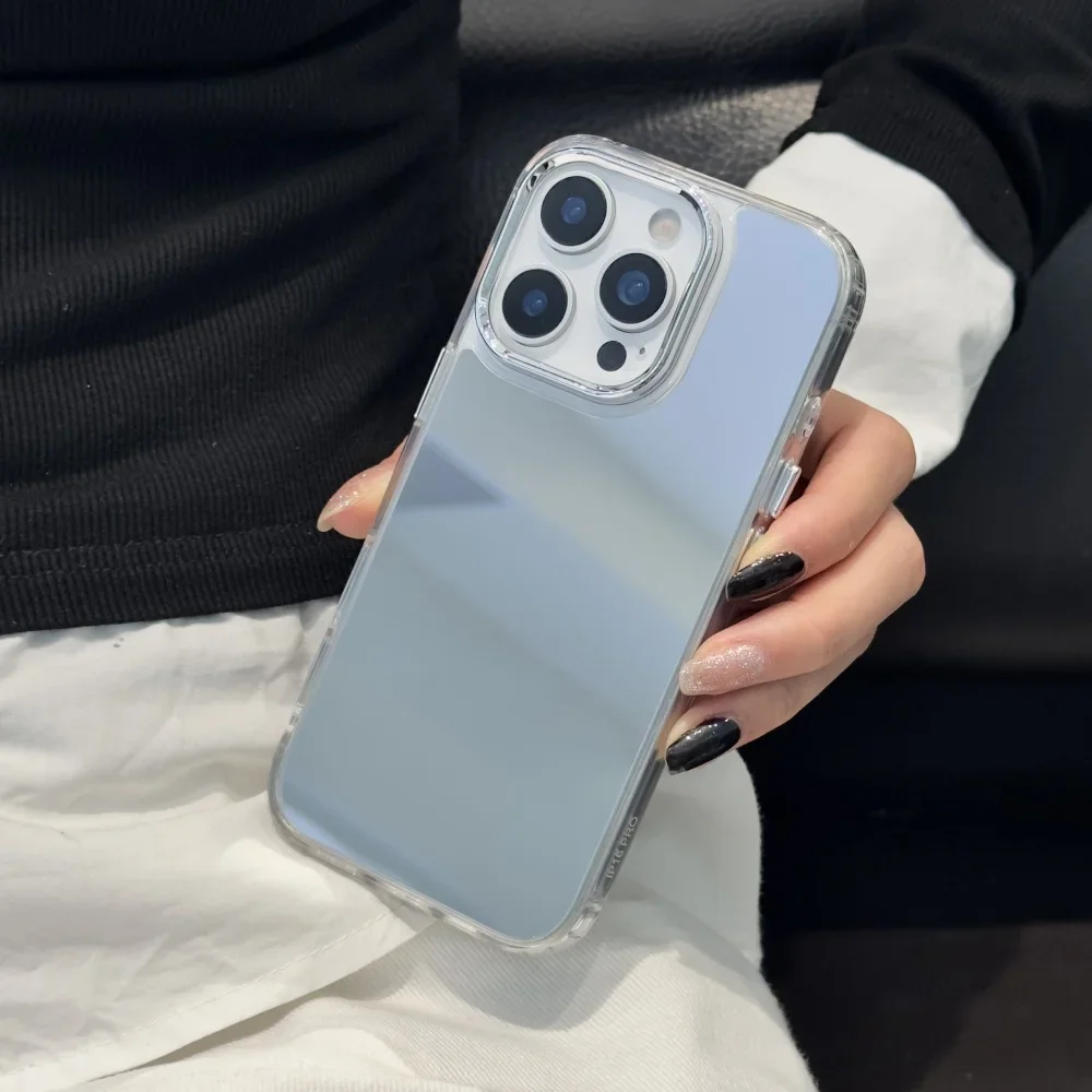 Plating Mirror Ultra Thin Shockproof Acrylic Phone Case with Makeup Feature