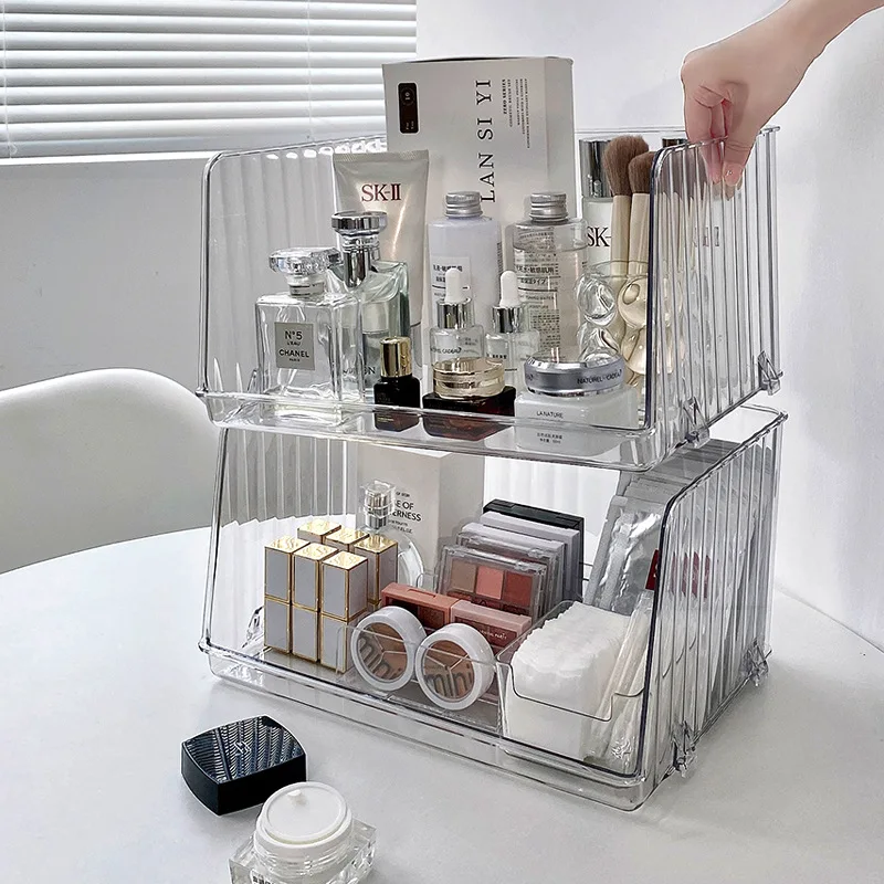 

Cosmetic Rack Dressing Table Skin Care Product Storage Box Acrylic Mask Lipstick Finishing Rack Makeup Organizer Box