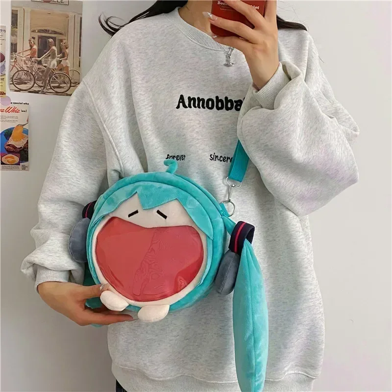 Anime Hatsune Miku Cosplay Plush Backpack - Velvet Shoulder Bag & Gift