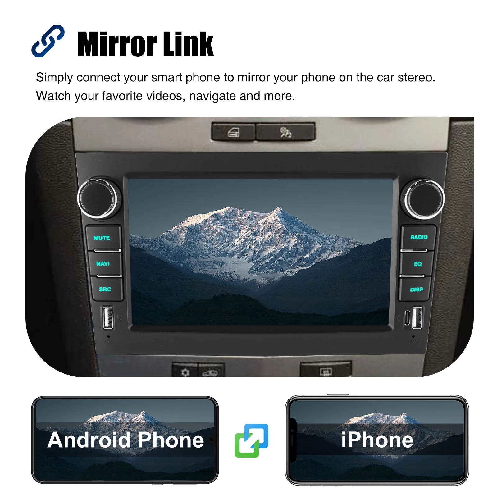 ESSGOO Autoradio Android 14 7" 4+64GB für Opel Vauxhall Corsa C/D Zafira B Astra H Vectra C Wireless Carplay Android Auto GPS Navigation FM BT WIFI Lenkradsteuerung RDS Dual USB Typ C KI Stimme Multimedia-Videoplayer – Detail 13