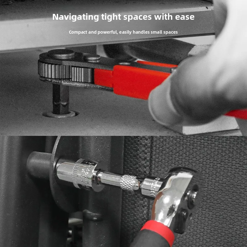 1/4인치 드라이브 퀵 릴리스 래칫 및 비트 세트, Cr-V 스틸, 필립스/일자 드라이버 포함, 자동차 수리 및 수공구용