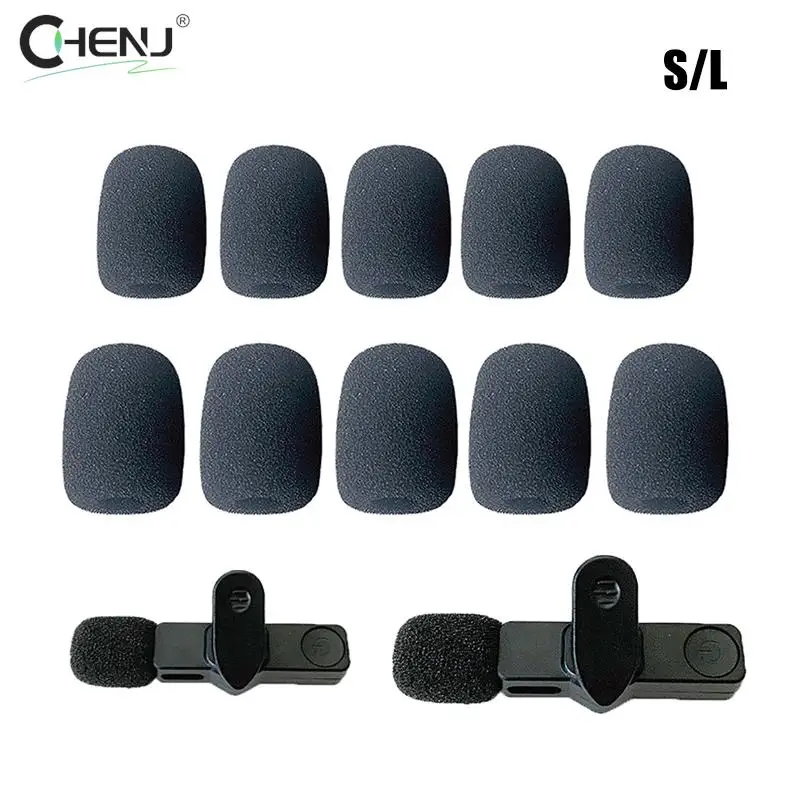 

10Pcs Black Mic Protector Replacement Headset Foam Covers Windscreen Windshield Sponge Covers Microphone Cover for Meeting Mic