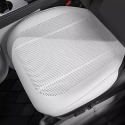 Enhanced Universal Ventilated Car Seat Cover for All - season Comfort (White)