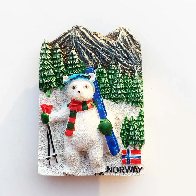 Europe Norway 3D Fridge Magnets Tourism Souvenir Refrigerator Magnets Sticker Collection Handicraft Decoration Articles
