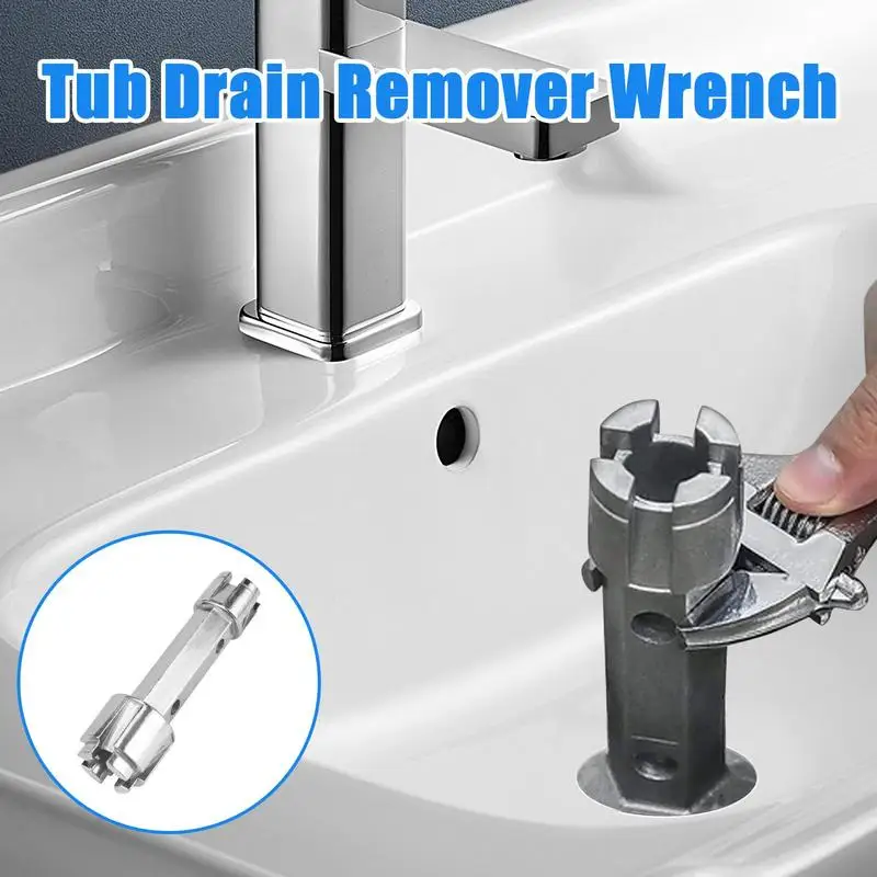 Bathtub Ratchet Wrench Tub Drain Remover Removal Tool Dual Ended Sink Wrench  