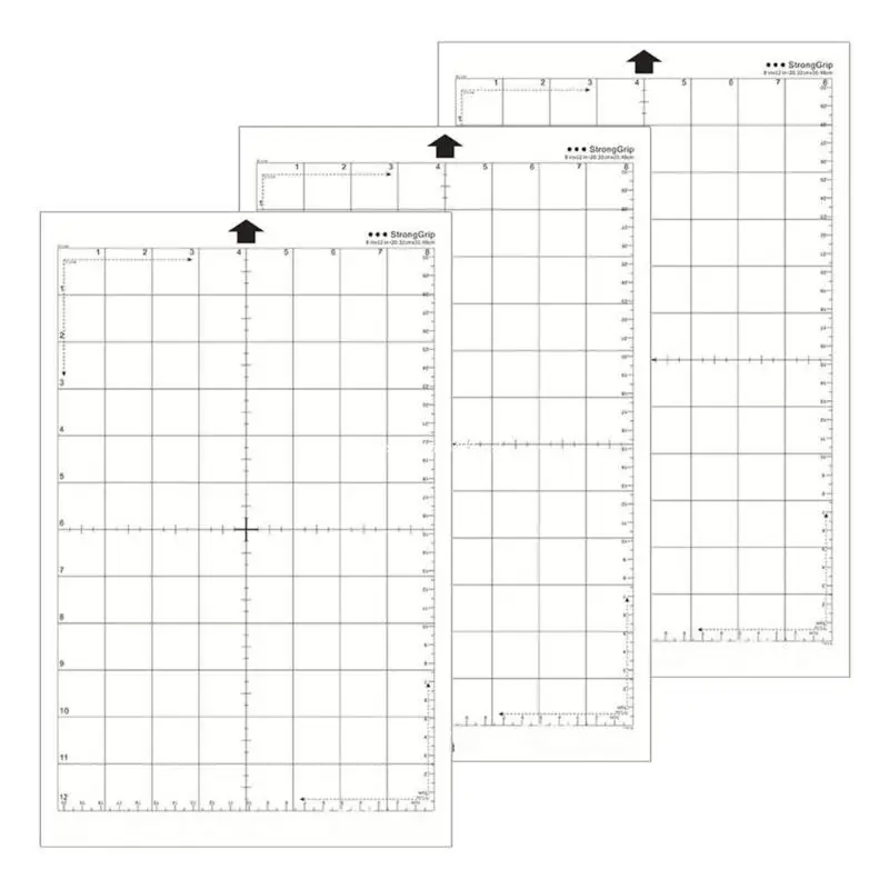 

3 Sheets Cutting Mats for Silhouettes Portrait Scrapbooking 8x12'' Cut Mats