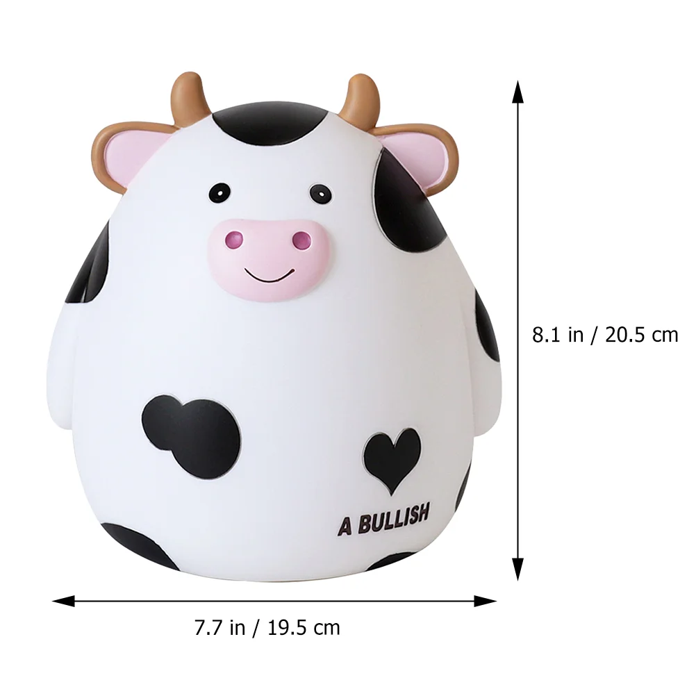 Camping Cookware Cartoon Piggy Bank Lovely Ceramics Cow Design Baby Warming Tray 5