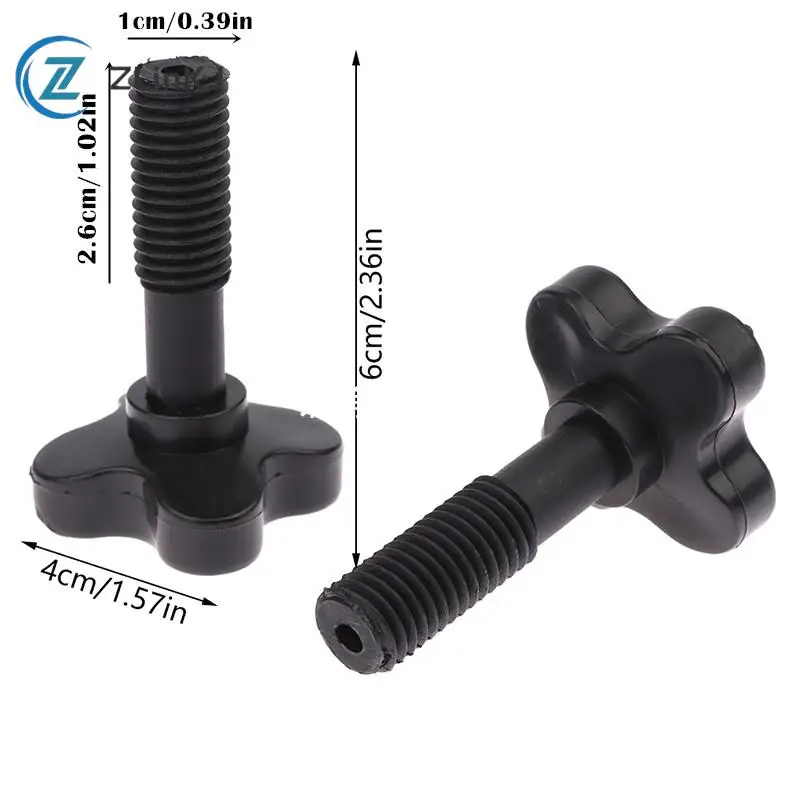 

2 шт. 1 см винты для фиксации пластиковых винтов, надежные и прочные черные пластиковые винты для вашего сада, качели, кресла, навес