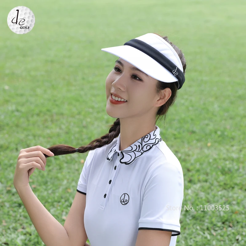 De Golf Women Fashion Sunscreen Cap Breathable Topless Ball Cap Ladies Empty Top Sun Visor Hat Anti-UV Casual Golf Sports Hats