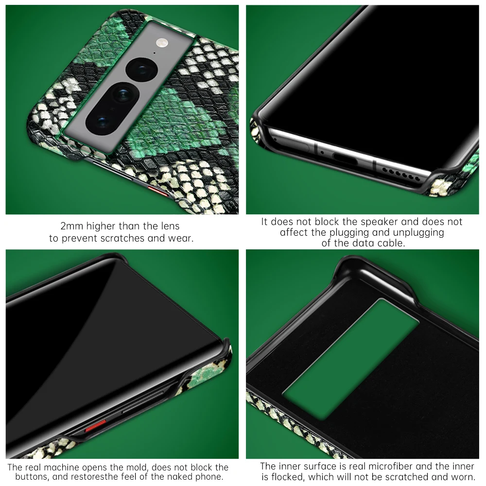 Genuine Cowhide Leather Cover Case for Google Pixel 8 7 6 Pro 8Pro 7A 6A 5G Luxury Half-Inclusive Protection Back Cover