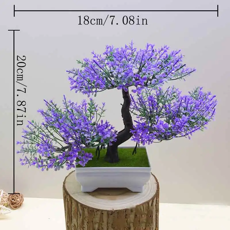 نباتات الصنوبر البلاستيكية الاصطناعية بونساي وعاء شجرة صغيرة نبات صناعي بوعاء زهرة حديقة ترتيب الحلي ديكور للطاولات المنزلية